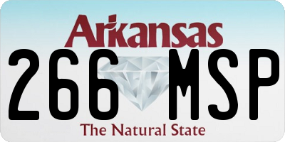 AR license plate 266MSP
