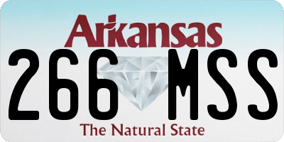 AR license plate 266MSS