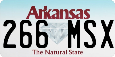 AR license plate 266MSX