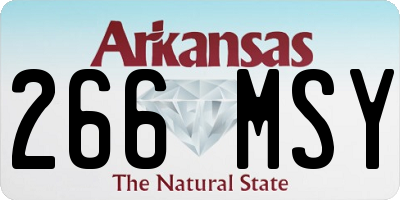 AR license plate 266MSY
