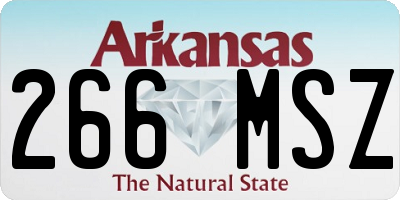 AR license plate 266MSZ