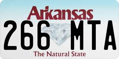 AR license plate 266MTA