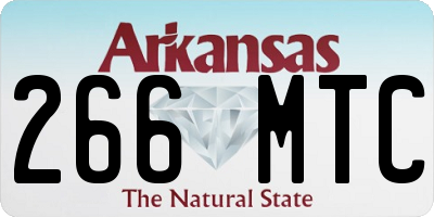 AR license plate 266MTC