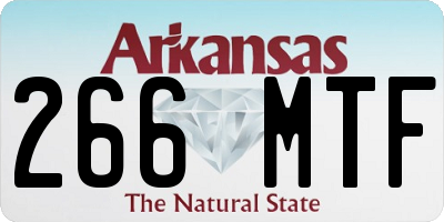 AR license plate 266MTF