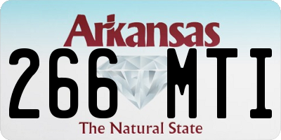 AR license plate 266MTI