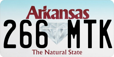 AR license plate 266MTK