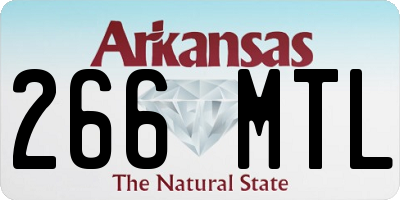 AR license plate 266MTL