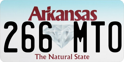 AR license plate 266MTO