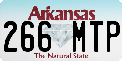 AR license plate 266MTP