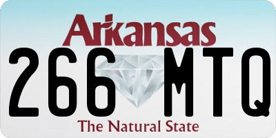 AR license plate 266MTQ