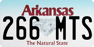 AR license plate 266MTS