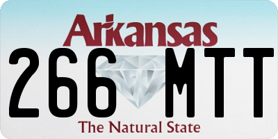 AR license plate 266MTT