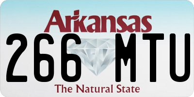 AR license plate 266MTU