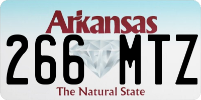 AR license plate 266MTZ
