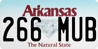 AR license plate 266MUB