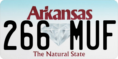 AR license plate 266MUF