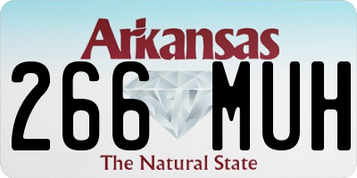 AR license plate 266MUH