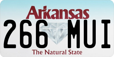 AR license plate 266MUI