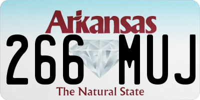 AR license plate 266MUJ