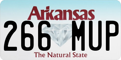 AR license plate 266MUP
