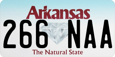 AR license plate 266NAA