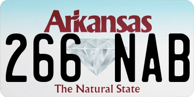 AR license plate 266NAB