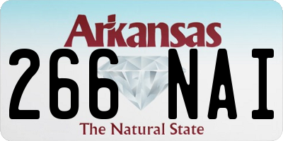 AR license plate 266NAI