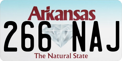 AR license plate 266NAJ
