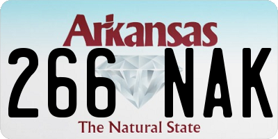 AR license plate 266NAK