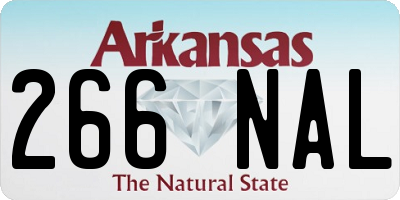 AR license plate 266NAL