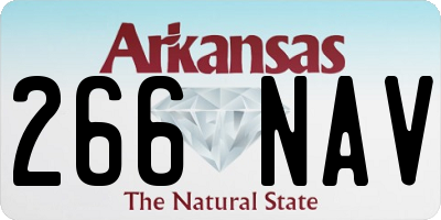AR license plate 266NAV