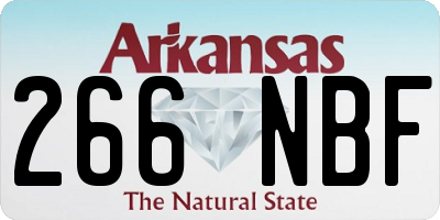 AR license plate 266NBF