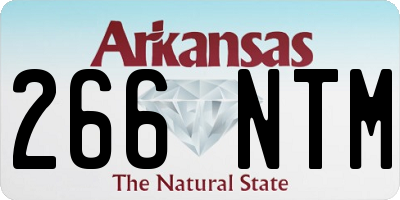 AR license plate 266NTM