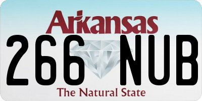 AR license plate 266NUB