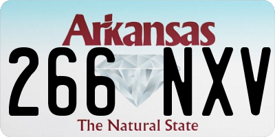 AR license plate 266NXV