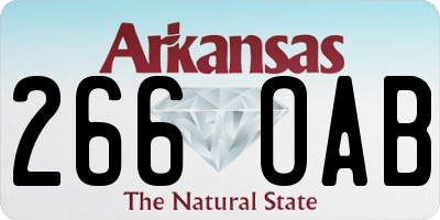 AR license plate 266OAB