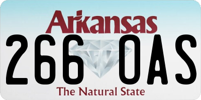AR license plate 266OAS