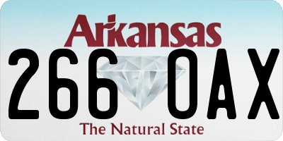 AR license plate 266OAX
