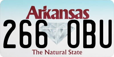 AR license plate 266OBU