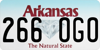 AR license plate 266OGO