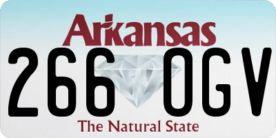 AR license plate 266OGV