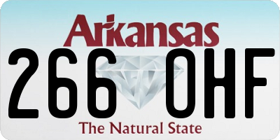 AR license plate 266OHF