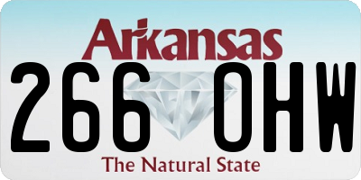 AR license plate 266OHW