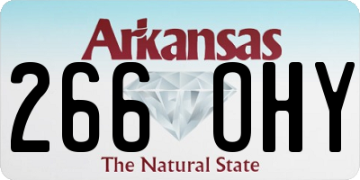 AR license plate 266OHY