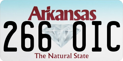 AR license plate 266OIC