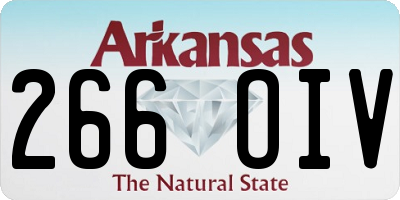 AR license plate 266OIV