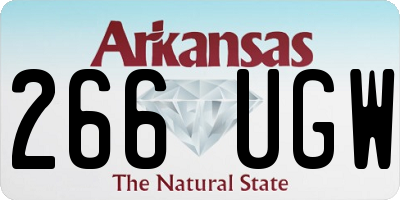AR license plate 266UGW