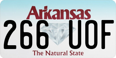 AR license plate 266UOF