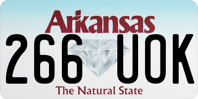 AR license plate 266UOK