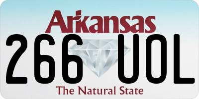 AR license plate 266UOL